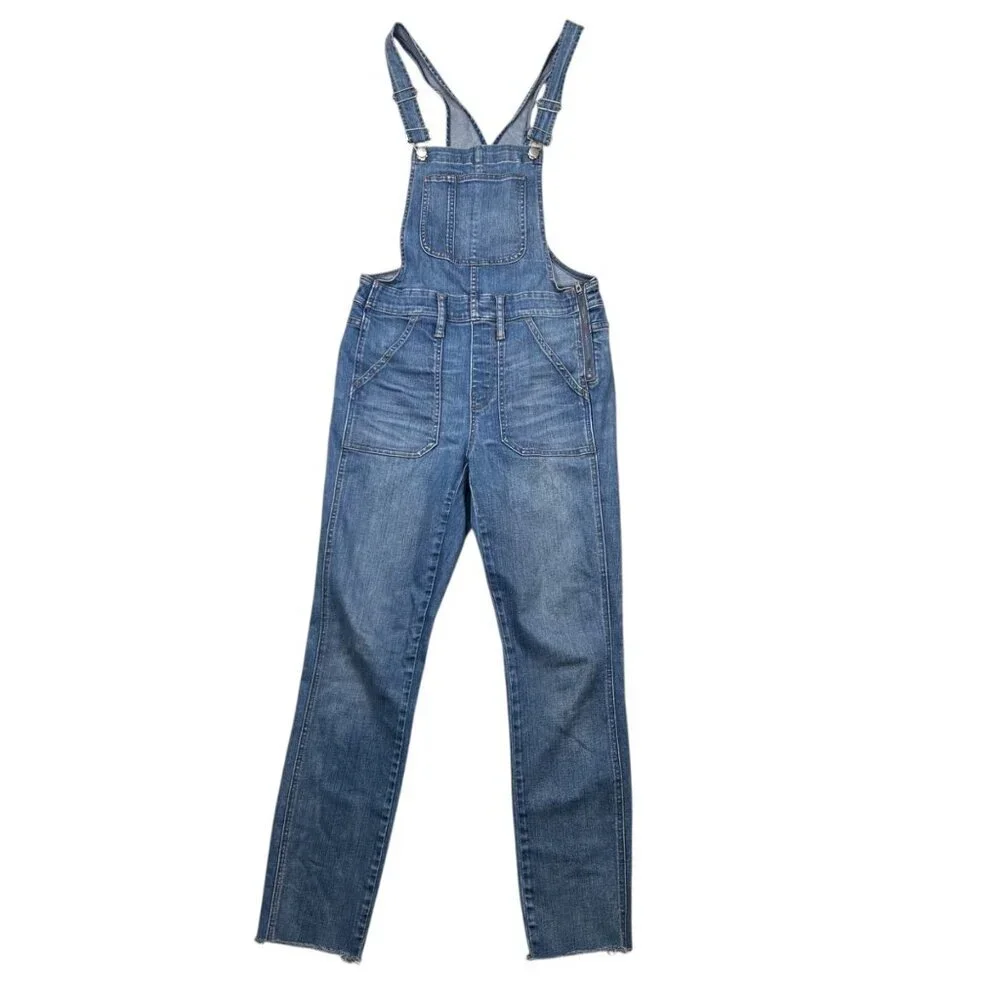 Madewell Small Slim Denim Overalls Casual Boho Western Indie